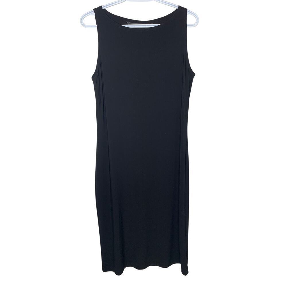 Norma Kamali A-Line Black Midi Dress